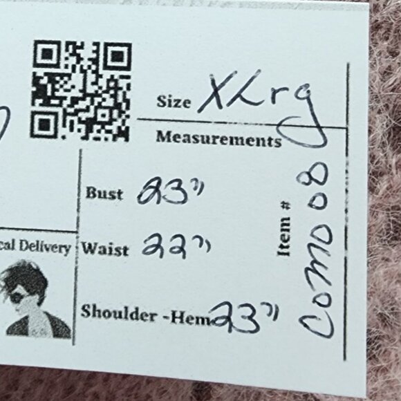 Free People Pink Knit Button Up Cardigan Size XL - Picture 9 of 9